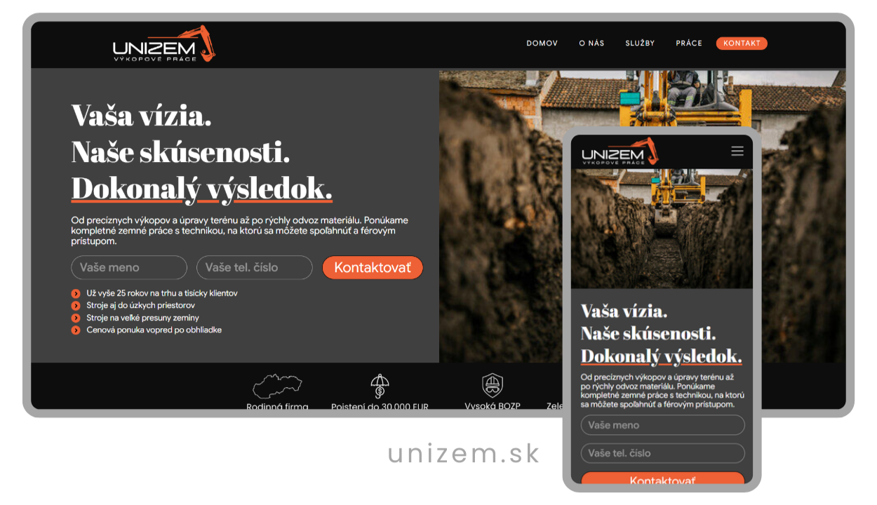 Stavpage Unizem