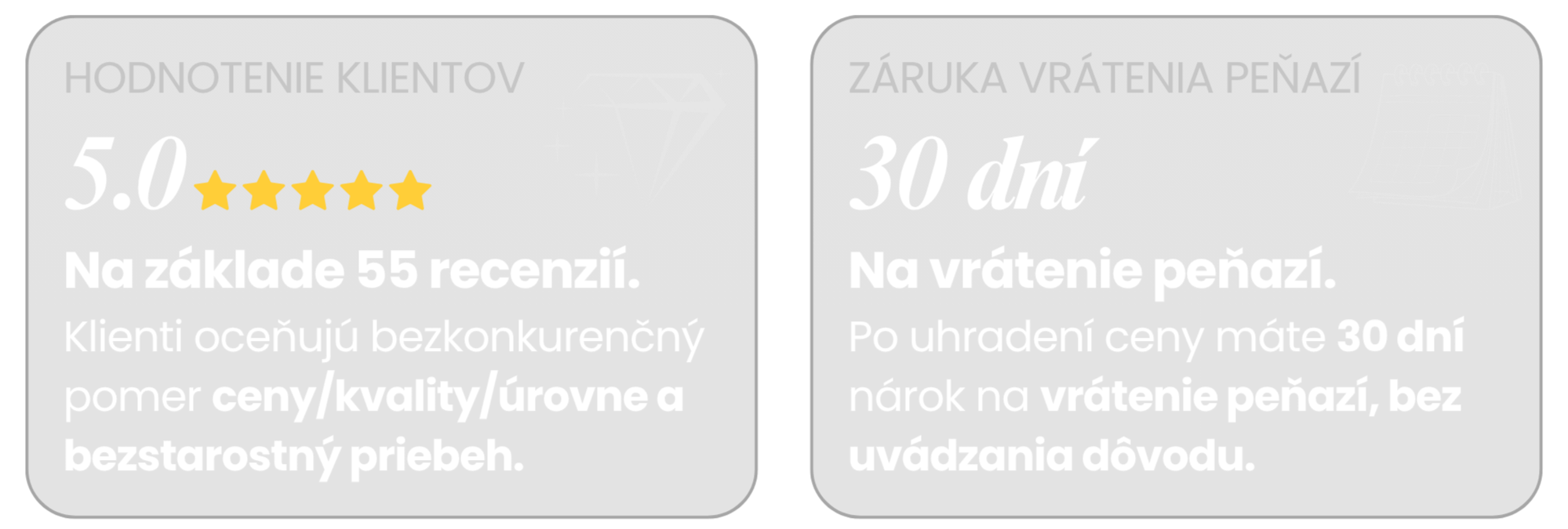 Hodnotenie a záruka